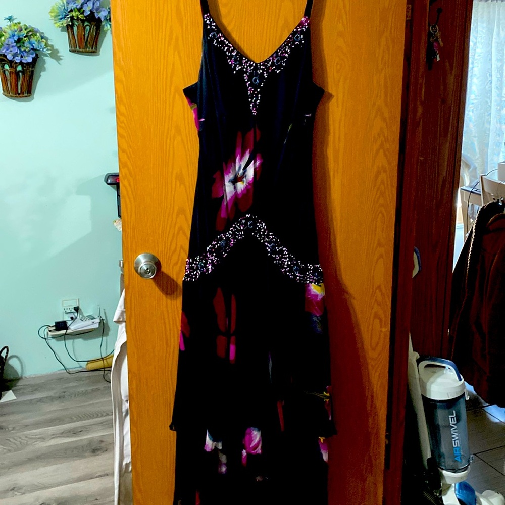 Black and purple dress